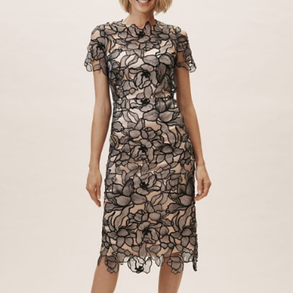 BHLDN Black Lace Bevin Dress